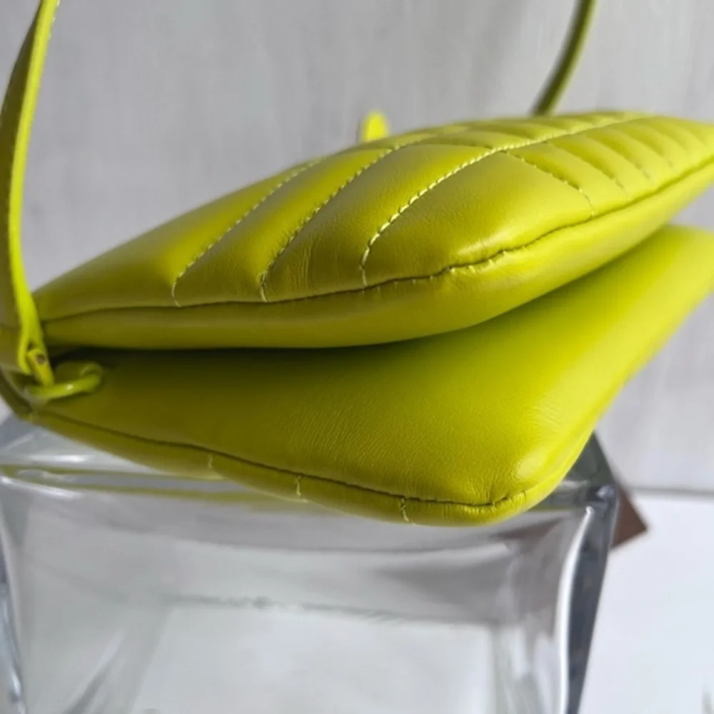 BURBERRY Lola Quilted Twin Pouch Vivid Lime